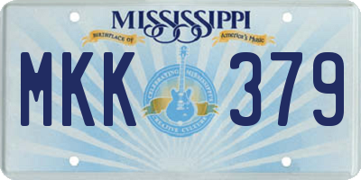 MS license plate MKK379
