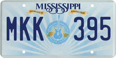 MS license plate MKK395