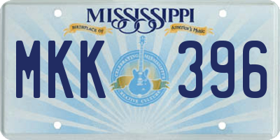 MS license plate MKK396