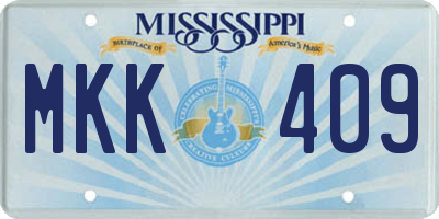 MS license plate MKK409
