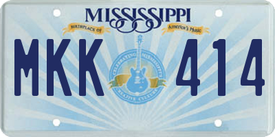 MS license plate MKK414