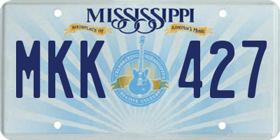 MS license plate MKK427
