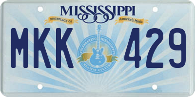 MS license plate MKK429