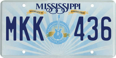 MS license plate MKK436