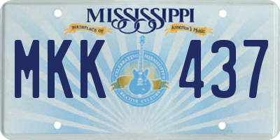 MS license plate MKK437