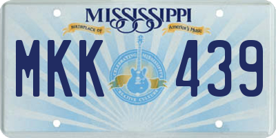 MS license plate MKK439