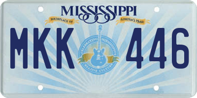 MS license plate MKK446