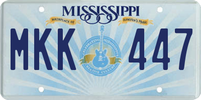 MS license plate MKK447