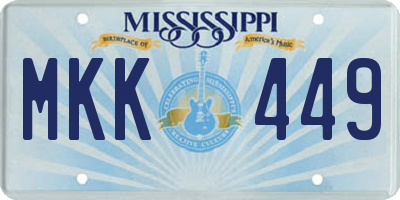 MS license plate MKK449