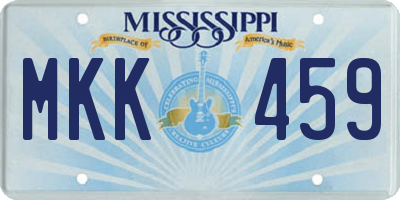 MS license plate MKK459