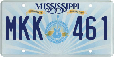 MS license plate MKK461