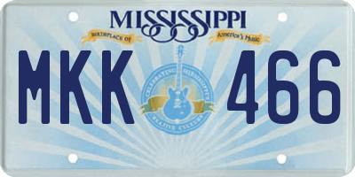 MS license plate MKK466