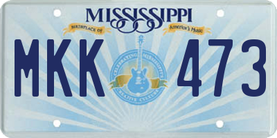 MS license plate MKK473