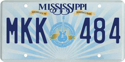 MS license plate MKK484