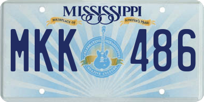MS license plate MKK486