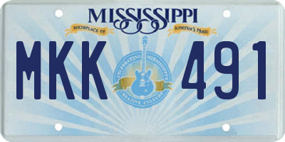 MS license plate MKK491