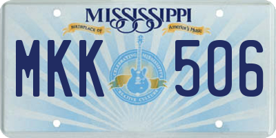 MS license plate MKK506