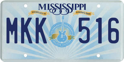 MS license plate MKK516