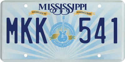 MS license plate MKK541