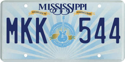 MS license plate MKK544