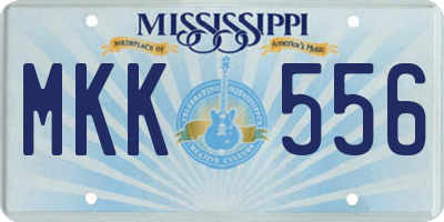MS license plate MKK556