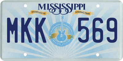 MS license plate MKK569