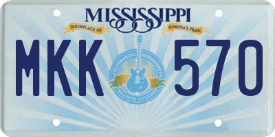 MS license plate MKK570