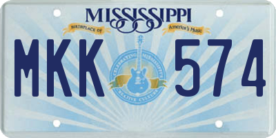 MS license plate MKK574