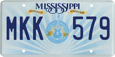 MS license plate MKK579