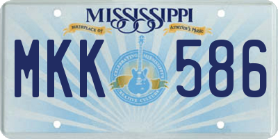 MS license plate MKK586