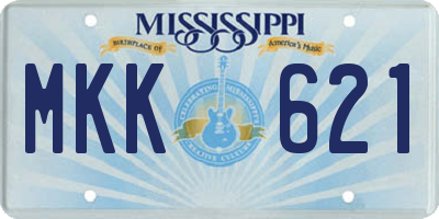 MS license plate MKK621