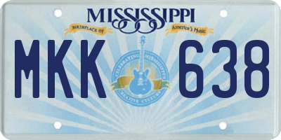 MS license plate MKK638