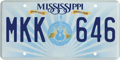 MS license plate MKK646