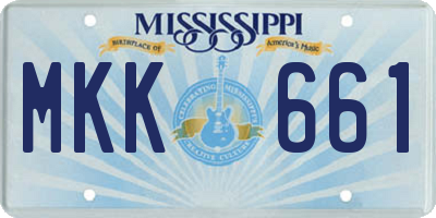 MS license plate MKK661
