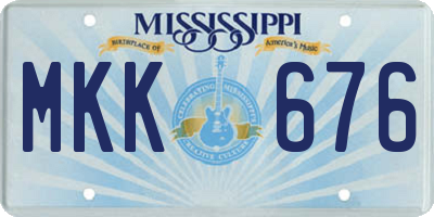 MS license plate MKK676