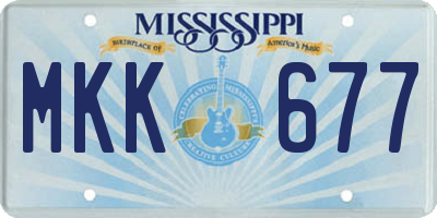 MS license plate MKK677