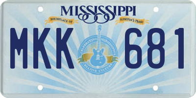 MS license plate MKK681