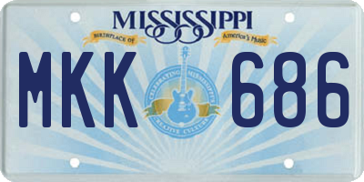 MS license plate MKK686