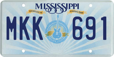 MS license plate MKK691