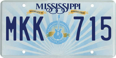 MS license plate MKK715