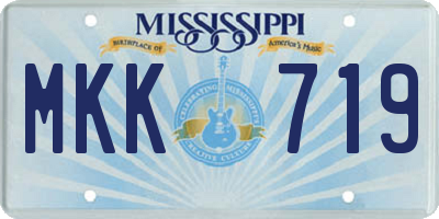MS license plate MKK719