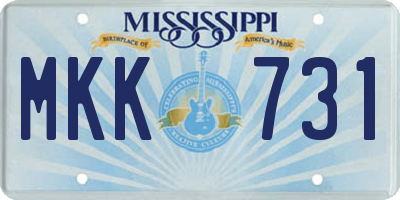 MS license plate MKK731