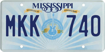 MS license plate MKK740