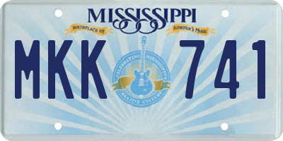 MS license plate MKK741