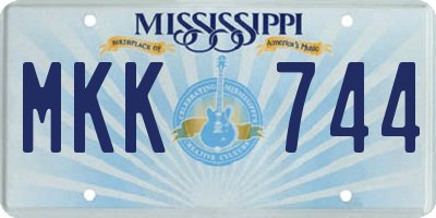 MS license plate MKK744