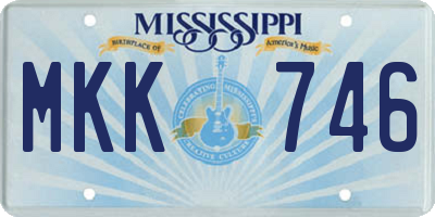 MS license plate MKK746