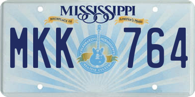 MS license plate MKK764