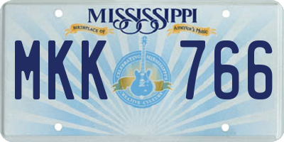 MS license plate MKK766