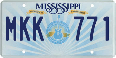MS license plate MKK771