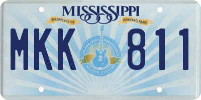 MS license plate MKK811